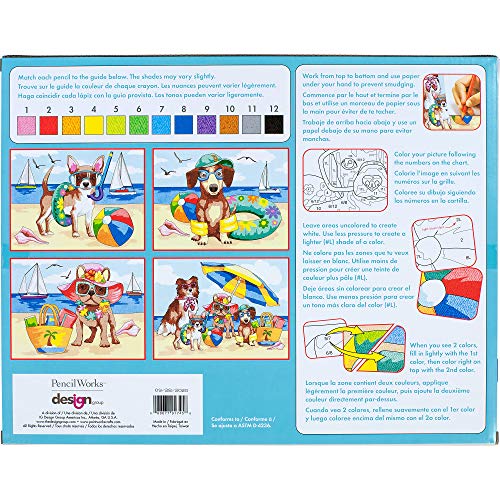 PaintWorks Summer Paws Pencil Paint by Number Kit, Multi-Color