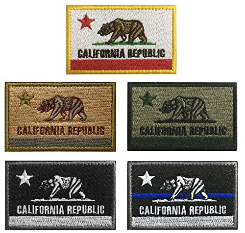 WZT 5 pcs California Tactical Patch - Morale Military Patches