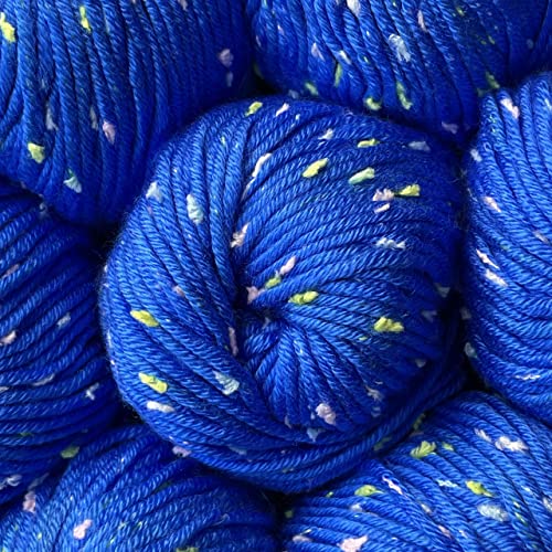 Tweed Twinkles Soft Acrylic Baby Textured Yarn with Flecks, 8 skeins, 696 yards/400 Grams, Light Worsted (3) (Royal Blue)