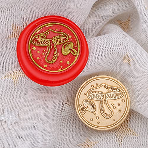 Mushroom Wax Seal Stamp, Yoption Vintage Sealing Stamp for Wedding Invitations, Scrapbooks, Gift Wrapping Boxes or Other DIY Project