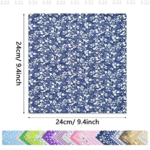 42 Pcs 9.8 x 9.8 Inches Cotton Fabric Sewing Patchwork Squares Quilting Bundles Different Pattern Cloths for Sewing DIY Art Work Supplies Scrapbooking Quilting by Renashed