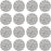 Rhinestone Embellishments 19 mm Flatback Flower Crystal Button Accessory Silver Rhinestone Buttons for DIY Jewelry Wedding Decoration Bridal Bouquet Invitations Hair Accessories Gift (40 Packs)