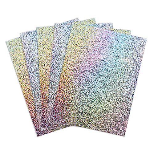 Hygloss 32225 Products Holographic Self-Adhesive Paper Sheets, Made in USA-8-1/2 x 11 Inches, Silver, 25 Pack