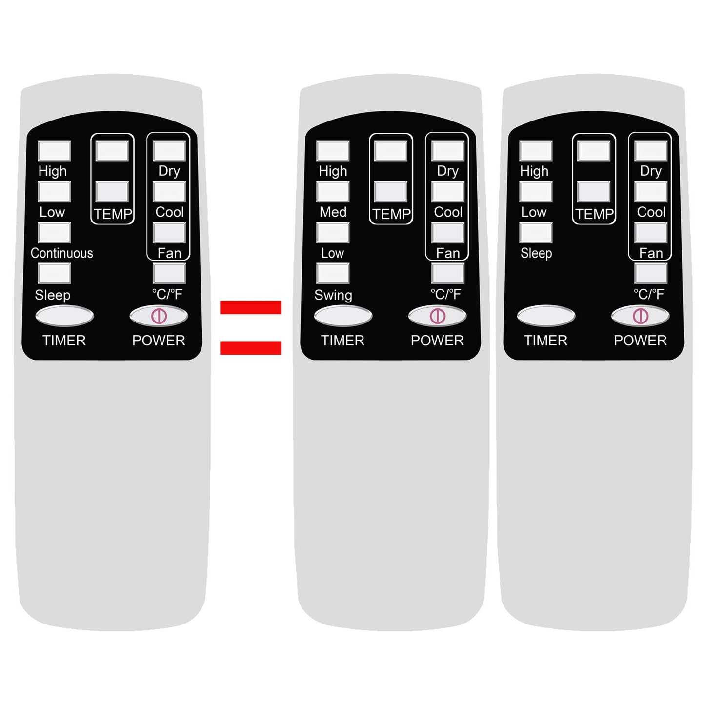 Replacement for LG Air Conditioner Remote Control COV30332908 COV30332906 COV30332903 LP0910WNRY2 LP1013WNR LP1014WNR LP1015WNR LP0711WNR LP0711WNRY2 LP0813WNR LP0814WNR LP0815WNR LP1010SNR