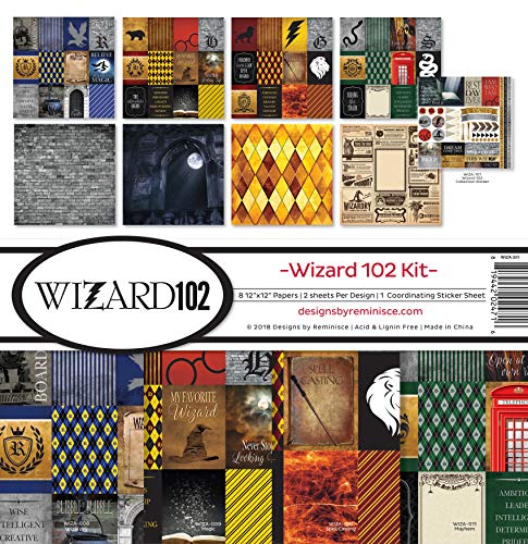 Reminisce (REMBC) Wizard 102 Scrapbook Collection Kit, 12-x-12-Inch, Multi Color Palette
