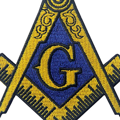 Masonic Logo Emblem Embroidered Freemason Iron On Sew On Patch - Multiple Color