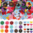 120 Pcs Iron on Patches Flower Iron on Patches Heart Patches Mini Embroidery Applique Patches Colorful Sew Iron on Patches for Clothing Repair Decorations DIY Craft, 15 Colors