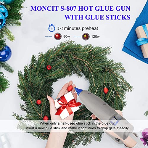 MONVICT Hot Glue Sticks, Pack of 50 (1.54 lb) 6"Long 0.43" Diameter Full-Size Hot Glue Gun Sticks Art Glues Pastes Hot Melt Sticks for Most Large Glue Guns, Clear Glue Sticks for DIY, Arts & Crafts