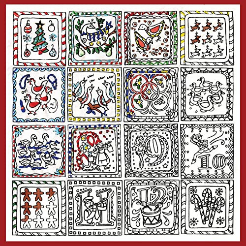 Tobin 12 Days Stamped Zenbroidery Kit, Multi-Colour