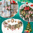 4 Rolls Christmas Polka Dot Ribbons Xmas Glitter Wired Ribbons Green Red Multi Dots Ribbon Burlap Fabric Decorative Ribbons for DIY Crafts Bow Xmas Tree Wrapping 24 Yards, 2.5 Inch (Multi Color)