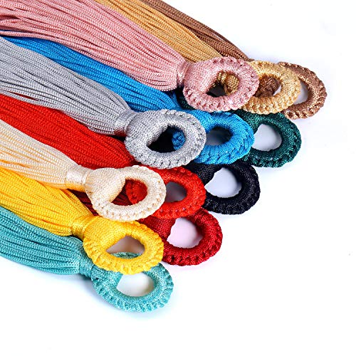 Wholesale 12PCS Large Silk Tassel Handmade Soft Khaki DIY Tassels Bulk for Craft and Jewelry Making