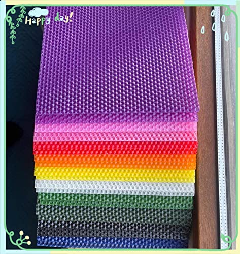 Atozbit DIY Candles Sheet, Beeswax Honeycomb Candle Kit (8×8 in) - 20pcs in 10 Colors, with 30pcs Cotton Wicks (8 inch for Each), Make Ideal Kids and Adults, Multicolor