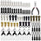 EuTengHao 169Pcs Zipper Repair Kit Zipper Replacement Zipper Pull Rescue Kit with Zipper Install Pliers Tool and Zipper Extension Pulls for Clothing Jackets Purses Luggage Backpacks (Silver and Black)
