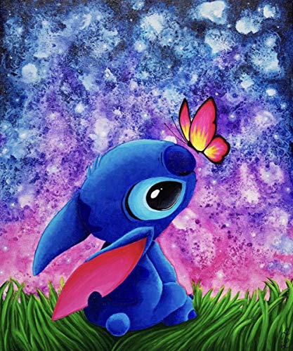 taosilj Stitch Diamond Painting Kits-Stitch Diamond Art for Adults Kids Beginners,5D Diamond Painting Stitch for Gift Home Wall Decor (12x16inch)