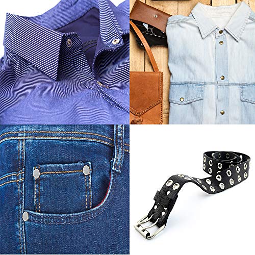 Caydo 400 Set 4 Style Snap Fasteners Kit Including Leather Rivets, Eyelets, Grommets, Binding Screws, Snap Buttons Press Studs kit with Fixing Tools for Thin Leather, Jacket, Jeans Wear