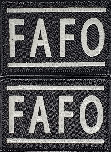 FAFO Glowing Patch - 3x2 -- Qty 2 -- Morale Patch for Police or Military - Hook Backing