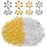 400pcs Snowflake Spacer Beads Flat Metal Spacers for Bracelet Necklace Jewelry Making, 6mm/8mm Diameter,Bright Silver & Bright Gold
