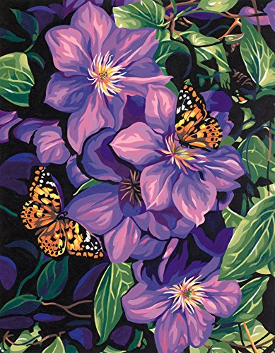 Dimensions PBN 11x14 Clematis&Butterfl