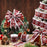3 Rolls 15 Yards Christmas Buffalo Plaid Ribbon Natural Burlap Ribbon Wired Gingham Ribbon Buffalo Check Ribbon for DIY Crafts Wreath Christmas Trees Decoration (Red and Black,Snowflake)
