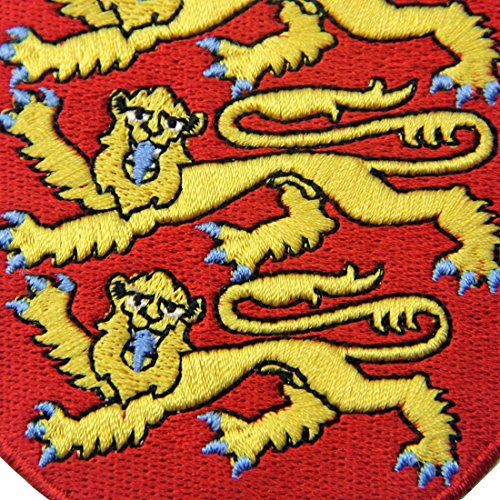 England Royal Coat of Arms Embroidered Emblem British Lion Shield Iron On Sew On Patch