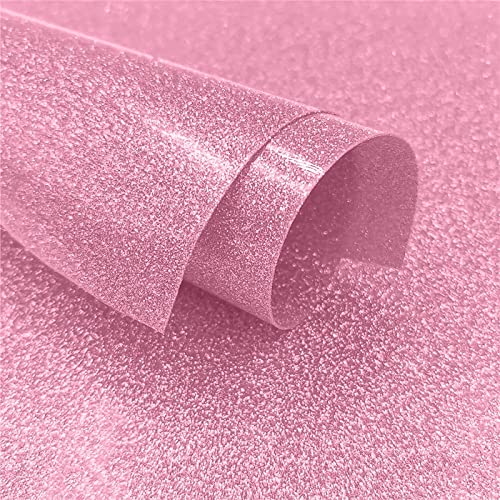 Bright Pink Glitter HTV Heat Transfer Vinly Roll for cricut-12”x8ft Easy to Cut Weed HTV Vinyl Glitter Iron On Vinyl for T Shirts Tops