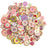 Foraineam 400pcs Mixed Wooden Buttons Bulk 2 Holes Round Decorative Wood Craft Button for Sewing Crafting
