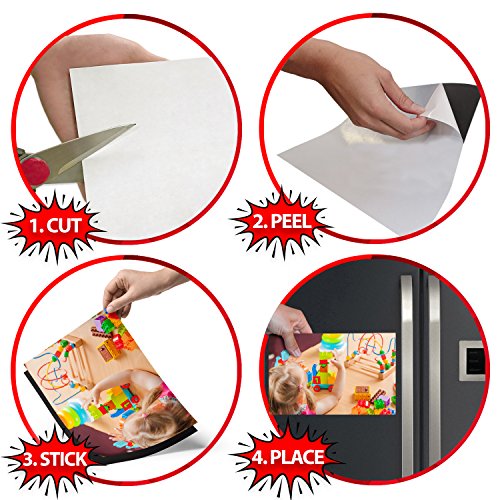 Flexible Magnets Sheet with Adhesive, 30mil Thick. Ideal for DIY Projects at Home - Office - Auto - Shop - Crafts and More! (2' x 5')