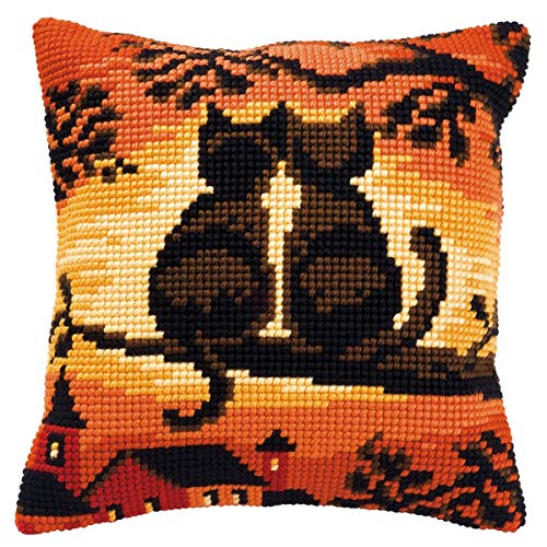 Cats by Night Cushion Front Chunky Cross Stitch Kit