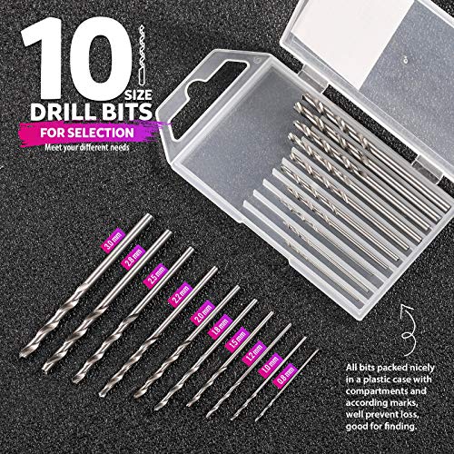 222 PCS Pin Vise Kit for Resin Molds, LEOBRO Steel Hand Drill with Drill Bits & Grip Nose Pliers & Keychain Supplies Jump Rings, Hand Drill for Silicone Mold DIY Resin Jewelry Keychains Pendant Making
