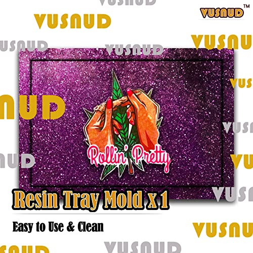 Vusnud Rolling Tray Resin Mold, Resin Rolling Tray Mold, Large Silicone Epoxy Resin Mold Tray, Epoxy Molds for Resin Casting