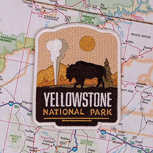 Vagabond Heart Yellowstone National Park Patch - Iron On Souvenir Badge