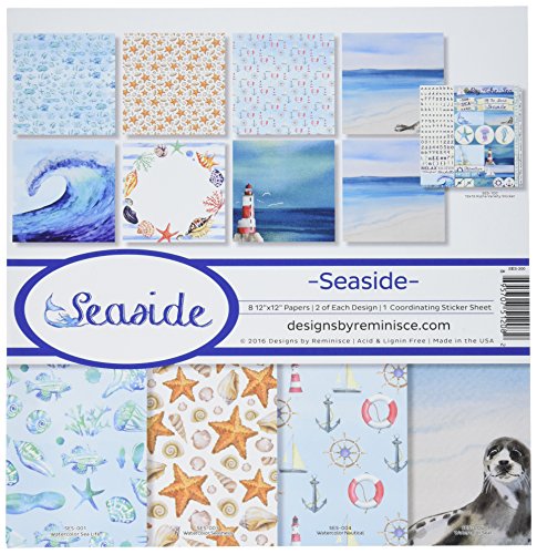 Reminisce Seaside Collection Kit, Multicolor, 12" by 12", (SES-200)