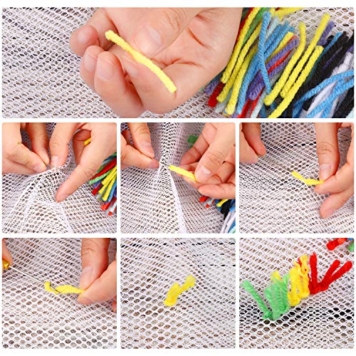 10 Colors Latch Hook Yarn Pre-Cut Rug Yarn Colorful Sewing Replace Yarn Threads for Making Pillowcases, Blankets and DIY Latch Hook Projects (12)