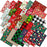 60 Pieces 10 x 10 Inch Christmas Fabric Holiday Quilting Fabric Snowman Christmas Tree Print Fabric Fat Quarters Printed Fabric Christmas Theme Sewing Squares Decorative DIY for Crafts (Snowman)