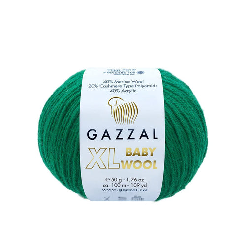 3Pack (Skein) Gazzal Baby Wool XL, 40% Merino Wool, 20% Cashmere Type Polyamide, 40% Acrylic, Each 1.76 Oz (50g) / 109 Yards (105m), Worsted Baby Popular Yarn (814)