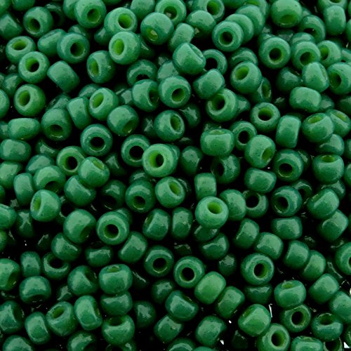 Miyuki Round Rocailles Size 8/0 Seed Bead DURACOAT Opaque Deep Green/Spruce Approx 22 Gram Tube