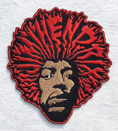 Rock Band Cool Patches Hendrix Inspired Embroidered Iron on Sew Badge Patch Woodstock Sixties Music Rockstar Applique for Backpacks, Hats, Jackets, Jeans, etc.