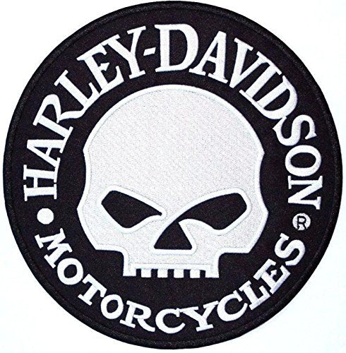 Harley Willie G. Skull 9" Embroidered Motorcycle Patch Large
