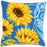 Vervaco Cross Stitch Cushion Kit Sunflowers On Blue 16" x 16"