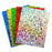 Hygloss Products Holographic Card Stock - Psychedelic Sheets - Great for Arts and Crafts - 8.5 x11 Inches - Assorted Colors - Menagerie Design - 10pt. - 5 Pack