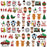 Dilunave Pcs Christmas Iron on Patches Santa Claus Iron on Decals Elk Iron on Stickers Washable Heat Transfer Appliques Thermal Transfer Stickers for Shirt Dress Cloth DIY Crafts Party Favors (Cute)