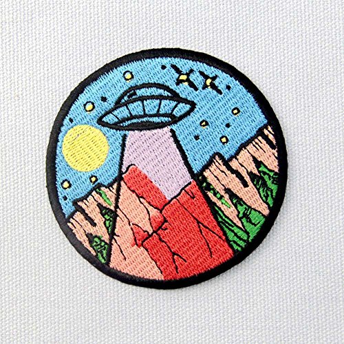 UFO in The Wild Explore Outdoor Patch Embroidered Applique Iron On Sew On Emblem