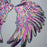 Wing Patches Iron on or Sew on Sequin Patch Embroidered Badge Motif Applique Patch for Clothing Jeans T-Shirt(Purple)
