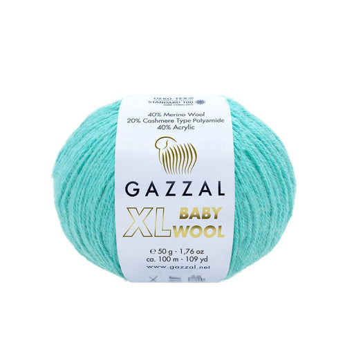 3Pack (Skein) Gazzal Baby Wool XL, 40% Merino Wool, 20% Cashmere Type Polyamide, 40% Acrylic, Each 1.76 Oz (50g) / 109 Yards (105m), Worsted Baby Popular Yarn (820)