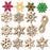 QUACOWW 50 Pieces Christmas Wooden Snowflake Ornaments Unfinished DIY Wood Snowflake Cutouts Christmas Tree Hanging Ornaments with Strings for DIY Christmas Decorations Crafts (2 Inch)