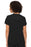 Med Couture Touch Women's V-Neck Knit Back Top, Black, X-Large
