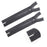 YaHoGa 2PCS 16 Inch #5 Close End Plastic Zippers Bulk Black Molded Resin Zippers for Sewing Clothes Purse Bags Crafts (C/E 16" 2pcs)