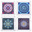 VV&BAOZI DIY Crystal Rhinestone Diamond Painting Mandala 4 Pack Sets Special Shaped Diamond Art Mandala Kits for Adults Kids(Canvas Size 9.84''×9.84'')
