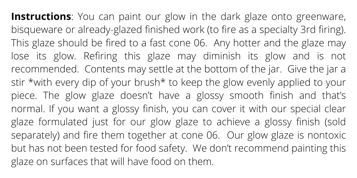 Penguin Pottery - Glow in The Dark Pottery Glaze - Aqua - Low Fire Glaze Cone 06 - Glow in The Dark Paint for Ceramics (5 oz | 148 ml)