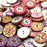 Renashed 200 Pcs Vintage Round Wooden Buttons with 2 Holes for DIY Sewing Crafts Scrapbooking Random Color (Vintage 20mm)